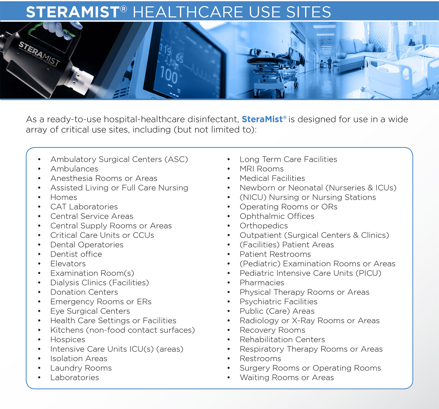 steramist healthcare use